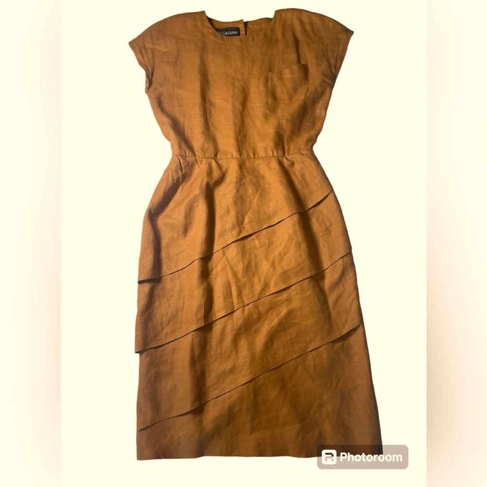 NWOT ST. GILLIAN VINTAGE 80’s 100% LINEN DRESS